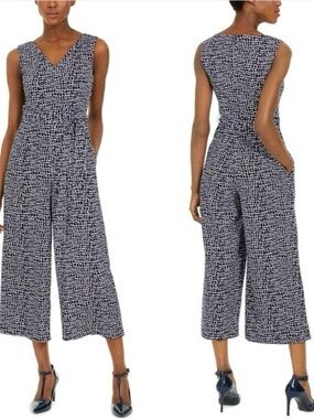 Calvin Klein Black and White Jumpsuit Size 12​